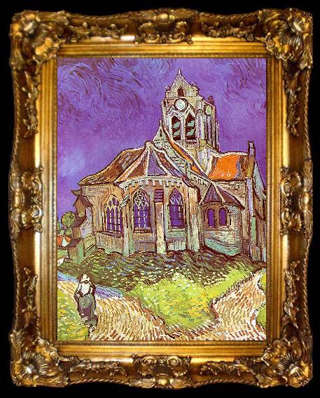 framed  Vincent Van Gogh Church at Auvers, ta009-2